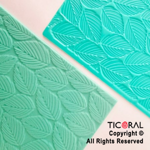 PLACA TEXTURIZADORA HOJAS 15 X 10.5 CM x 1